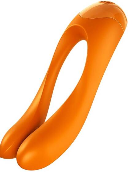 SATISFYER - CANDY CANE FINGER VIBRATOR ORANGE
