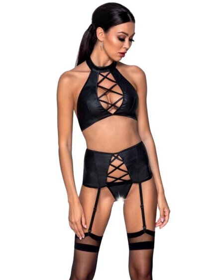 PASSION - NANCY ECOLOGICAL LEATHER SET S/M