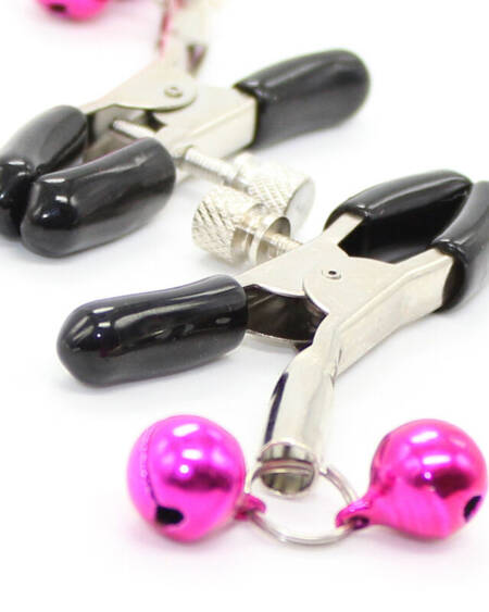 OHMAMA FETISH - NIPPLE CLAMPS WITH PINK BELL