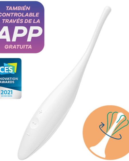 SATISFYER - TWIRLING JOY CLIT TIP VIBRATOR WHITE