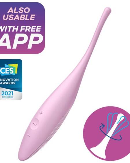SATISFYER - TWIRLING JOY CLIT TIP VIBRATOR PINK