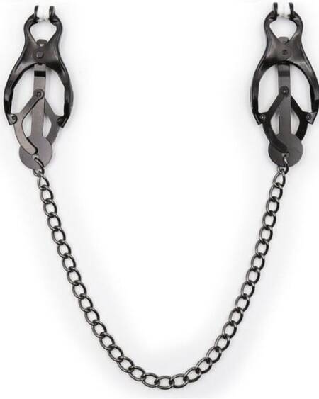 OHMAMA FETISH - JAPANESE NIPPLE Clamps WITH BLACK CHAIN