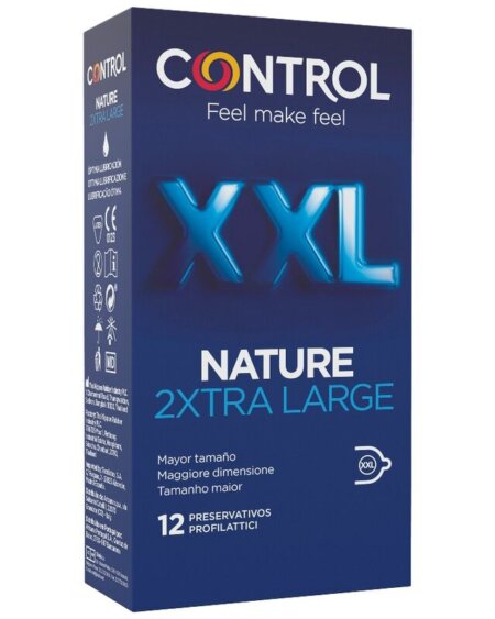 CONTROL - NATURE 2XTRA LARGE XXL CONDOMS - 12 UNITS