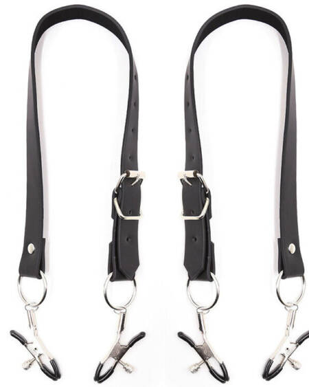 OHMAMA FETISH - CLITORIS CLAMPS WITH LEG STRAPS