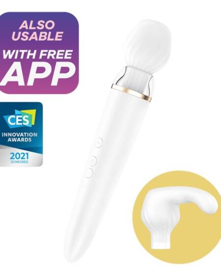 SATISFYER - DOUBLE WANDER APP WHITE