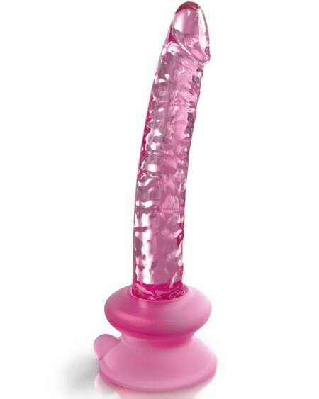 ICICLES - N. 86 GLASS DILDO WITH SUCTION CUP