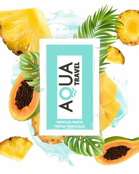 AQUA TRAVEL - TROPICAL FRUITS FLAVOUR WATERBASED LUBRICANT 6 ML