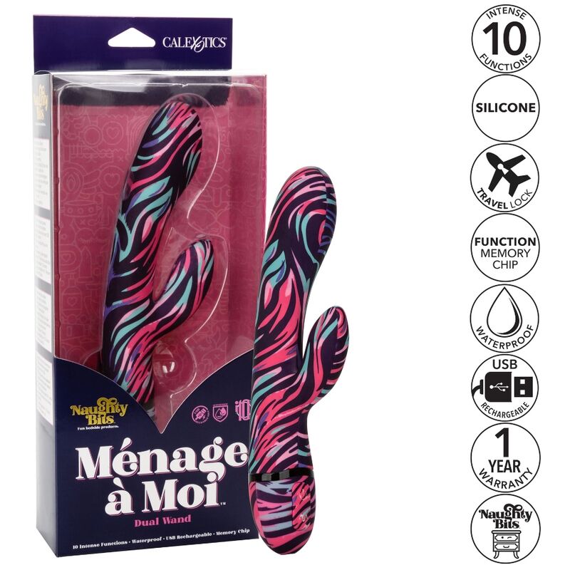 CALEXOTICS - MENAGE A MOI DUAL WAND VIBRATOR - Image 3