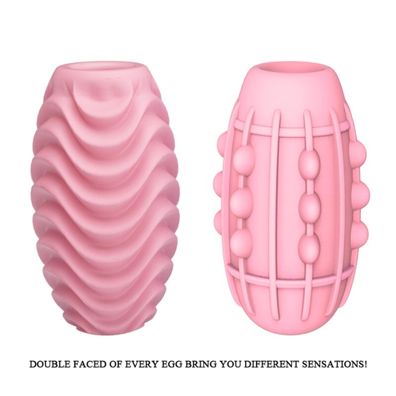 PRETTY LOVE - PINK DOUBLE SIDED MASTURBATOR EGG - Image 3