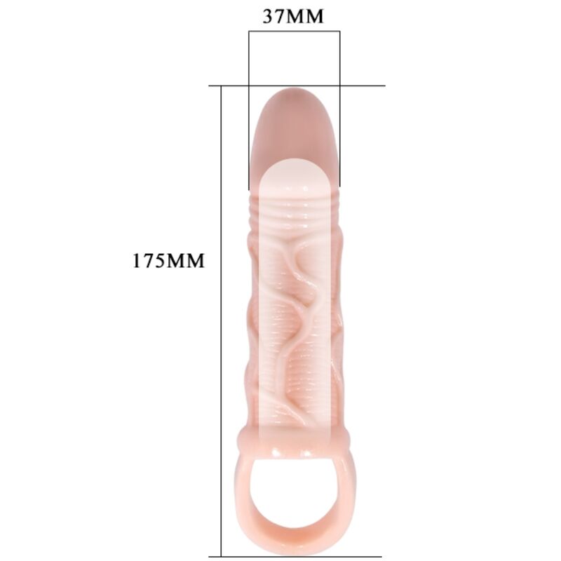 BAILE - PENIS EXTENDER SHEATH WITH STRAP FOR TESTICLES 13.5 CM - Image 3