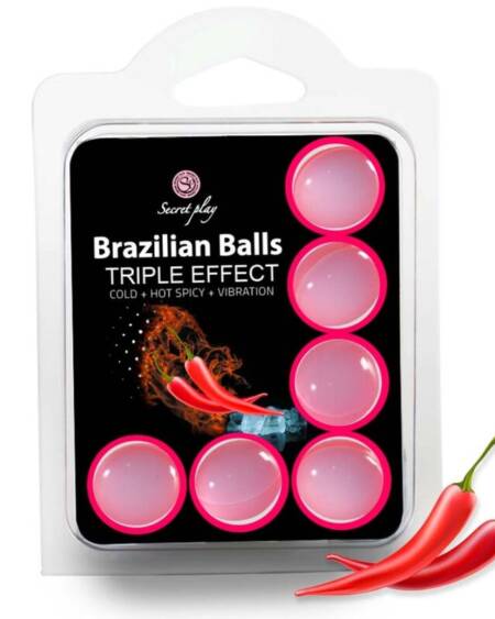 SECRETPLAY - SET 6 BRAZILIAN BALLS TRIPLE EFFECT