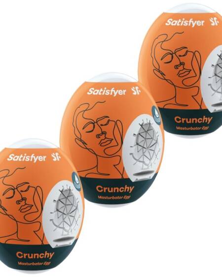 SATISFYER - 3 MASTURBATOR EGGS CRUNCHY