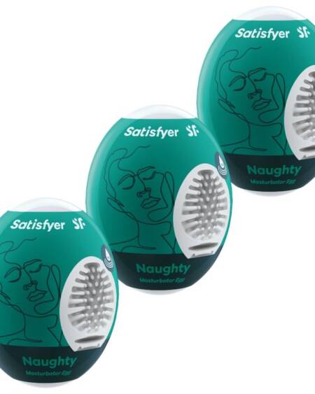 SATISFYER - 3 MASTURBATOR EGGS NAUGHTY