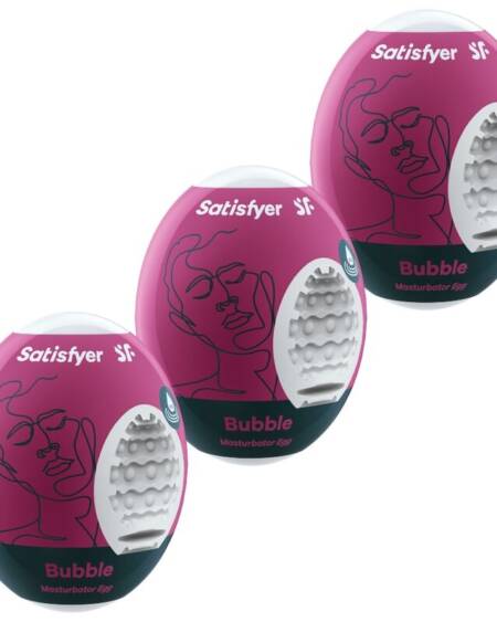 SATISFYER - 3 MASTURBATOR EGGS BUBBLE