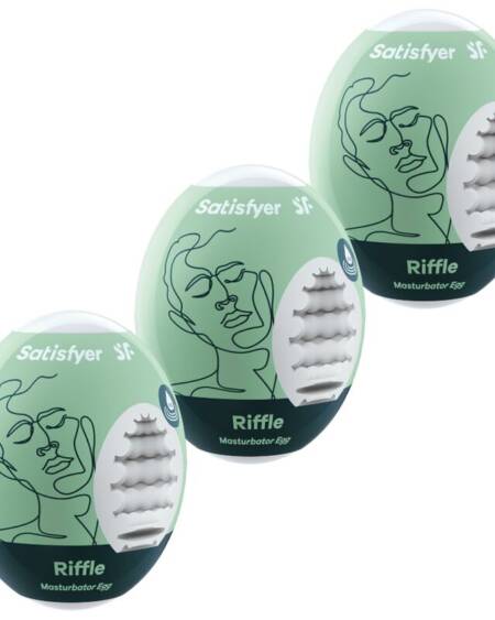 SATISFYER - 3 MASTURBATOR EGGS RIFFLE