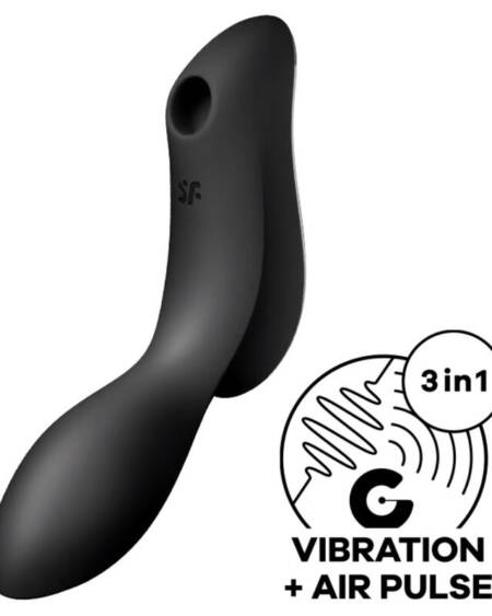 SATISFYER - CURVY TRINITY 2 AIR PULSE VIBRATOR BLACK