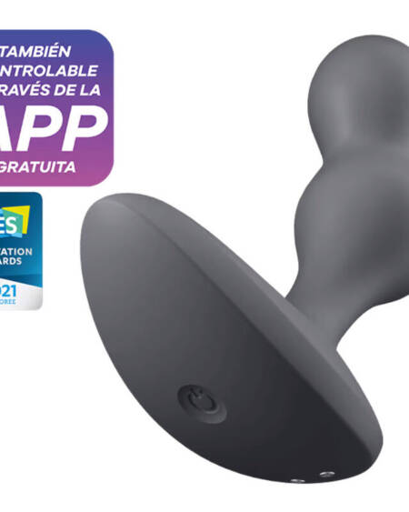 SATISFYER - DEEP DIVER VIBRATING PLUG APP GREY