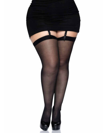 LEG AVENUE - TIGHTS WITH BACK SEAM LARGE SIZE