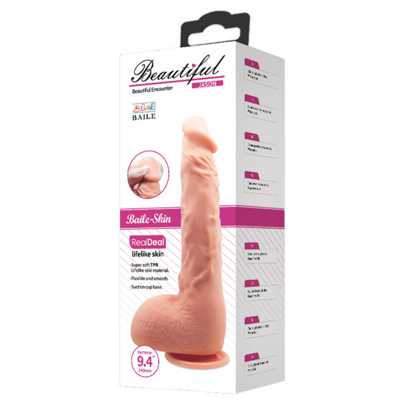 BAILE - REALISTIC DILDO JASON NATURAL 24 CM - Image 4