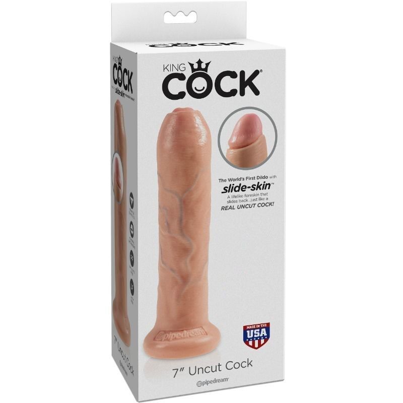 KING COCK - REALISTIC DILDO UNCUT FLESH 21 CM - Image 4