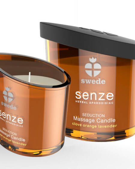 SWEDE - SENZE SEDUCTION MASSAGE CANDLE - CLOVE, ORANGE, LAVENDER