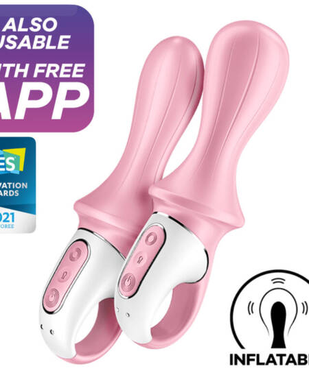 SATISFYER - AIR PUMP BOOTY 5+ INFLATABLE ANAL VIBRATOR PINK