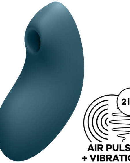 SATISFYER VULVA LOVER 2 ESTIMULADOR Y VIBRADOR - AZUL
