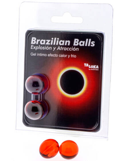 TALOKA - 2 BRAZILIAN BALLS HOT  COLD EFFECT EXCITING GEL