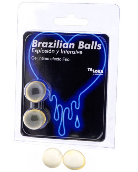 TALOKA - 2 BRAZILIAN BALLS COLD  VIBRATION EFFECT EXCITING GEL