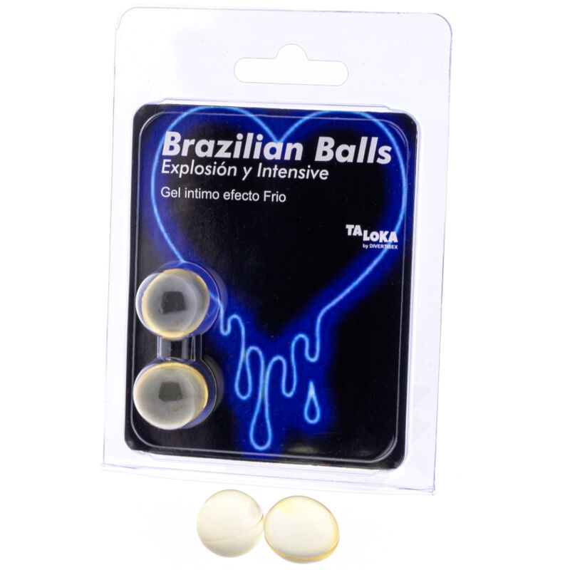 TALOKA - 2 BRAZILIAN BALLS COLD  VIBRATION EFFECT EXCITING GEL