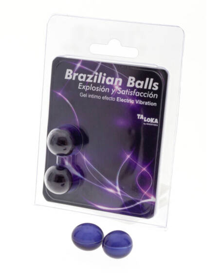 TALOKA - 2 BRAZILIAN BALLS ELECTRIC VIBRATING EFFECT EXCITING GEL