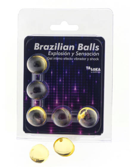 TALOKA - 5 BRAZILIAN BALLS VIBRATING  SHOCK EFFECT EXCITING GEL