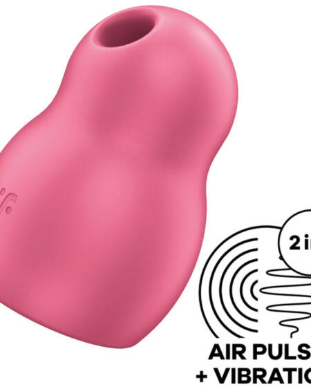SATISFYER - PRO TO GO 1 DOUBLE AIR PULSE STIMULATOR  VIBRATOR RED