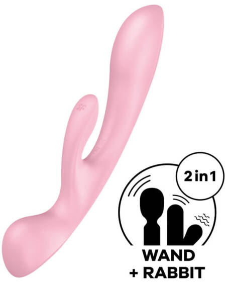 SATISFYER - TRIPLE OH VIBRADOR HÍBRIDO AZUL