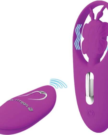 PRETTY LOVE - DANCING BUTTERFLY STIMULATOR FOR PANTIES WITH REMOTE CONTROL LILAC