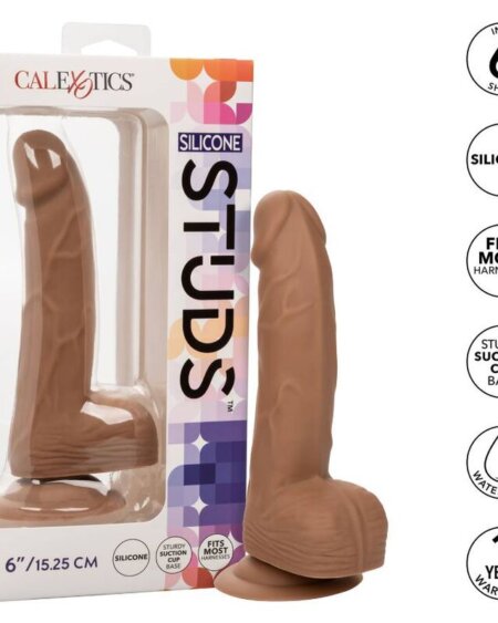 CALEXOTICS - SILICONE STUDS 15.24 CM BROWN