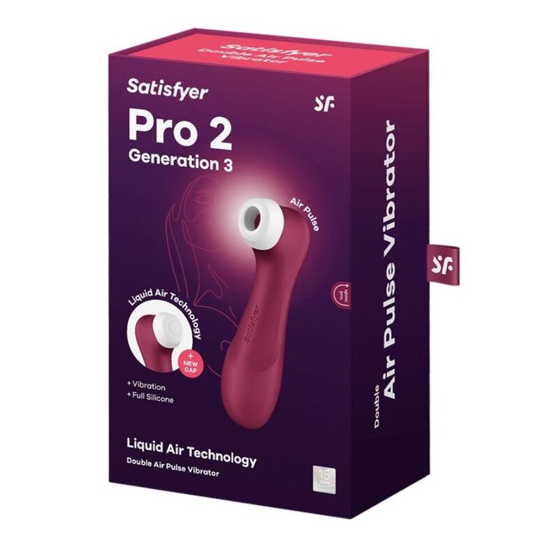 SATISFYER - PRO 2 GENERACIÓN 3 LIQUID AIR TECHNOLOGY GRANATE - Image 5