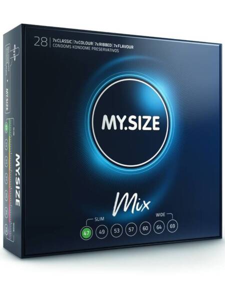 MY SIZE - MIX CONDOMS 47 MM 28 UNITS