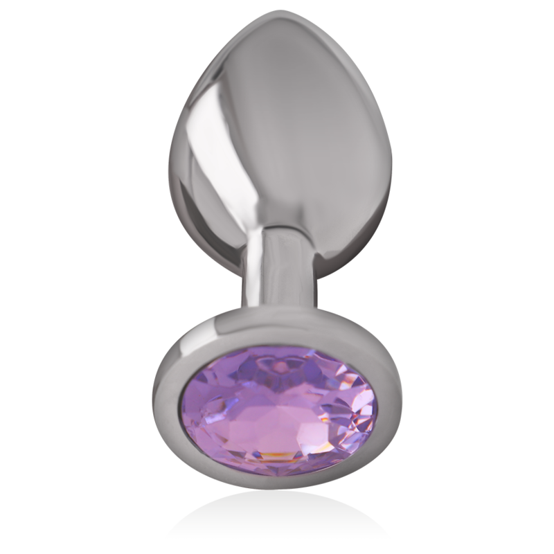 INTENSE - ALUMINUM METAL ANAL PLUG WITH VIOLET CRYSTAL SIZE M - Image 2