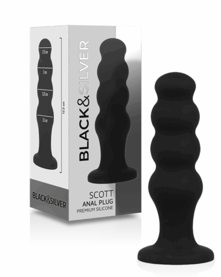 BLACKSILVER - SCOTT PREMIUM SILICONE ANAL PLUG BLACK