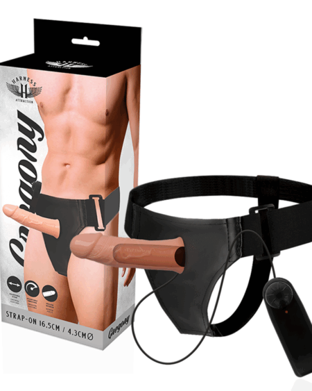 HARNESS ATTRACTION - GREGORY HOLLOW RNES WITH VIBRATOR 16.5 CM -O- 4.3 CM