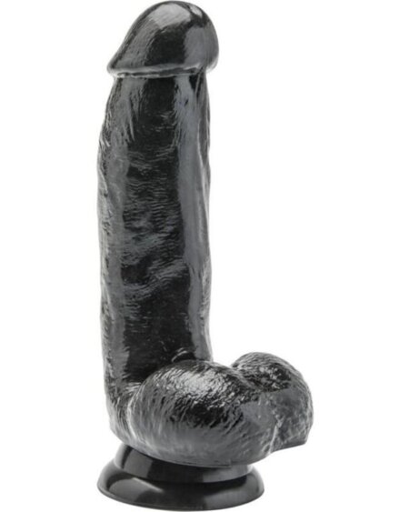 GET REAL - DILDO 12 CM WITH BALLS BLACK