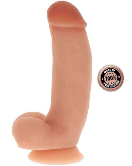 GET REAL - SILICONE DILDO 18 CM W BALLS SKIN