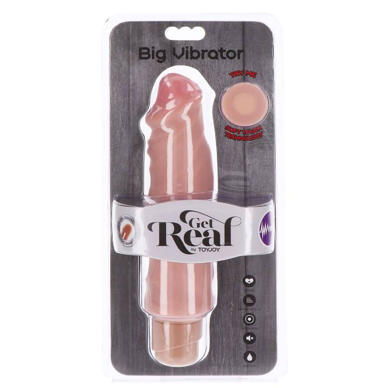 GET REAL - DUAL DENSITY BIG VIBRATOR 20,5 CM SKIN - Image 4