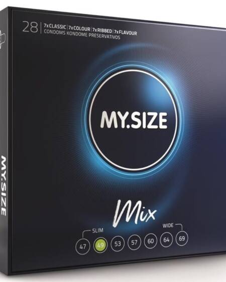 MY SIZE - MIX CONDOMS 49 MM 28 UNITS