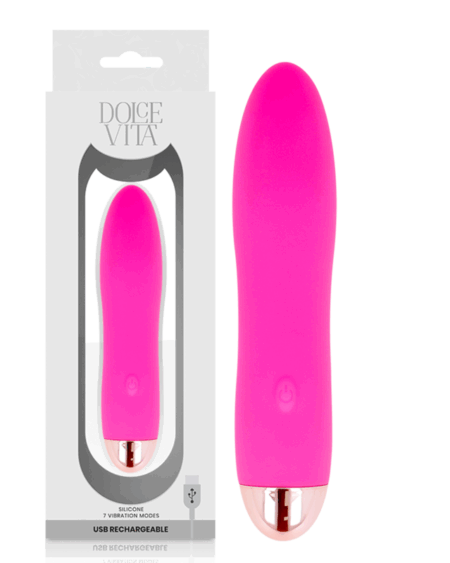 DOLCE VITA - RECHARGEABLE VIBRATOR FOUR PINK 7 SPEEDS