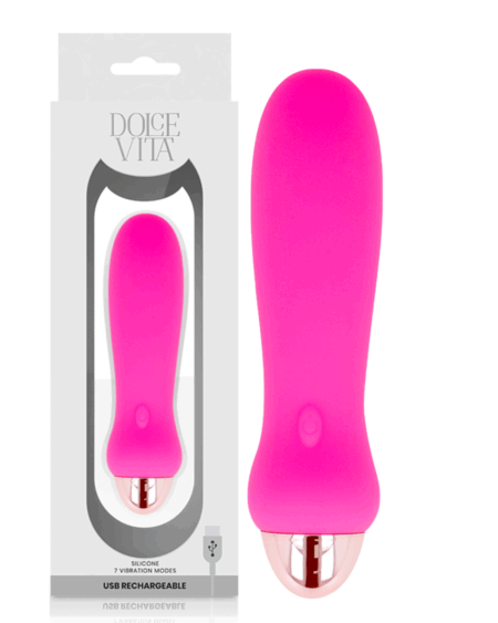 DOLCE VITA - RECHARGEABLE VIBRATOR FIVE PINK 7 SPEEDS