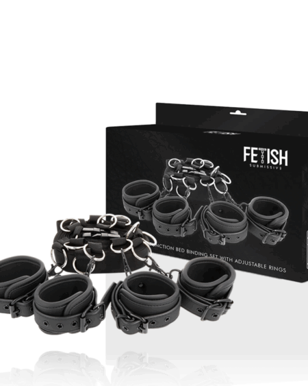 FETISH SUBMISSIVE - LUXURY BED TIES SET WITH NOPRENE LINING