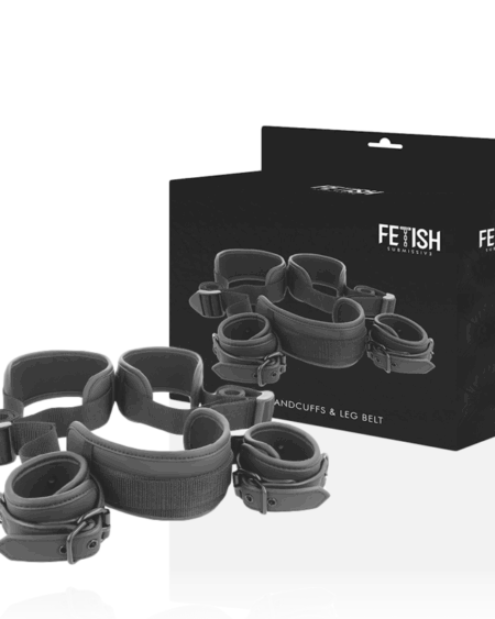 FETISH SUBMISSIVE - OPEN LEGS POSITION WITH NOPRENE LINING HANDCUFFS