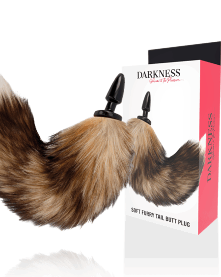 DARKNESS - NATURAL TAIL WITH SILICONE ANAL PLUG 10 CM